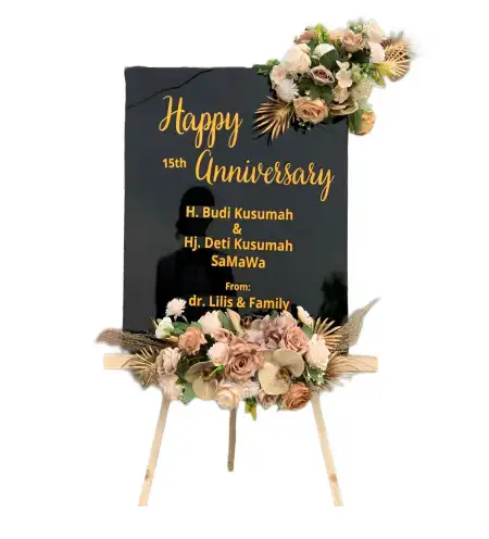 Papan Bunga Akrilik Canggung